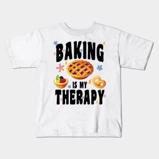 BAKING IS MY THERAPY CUTE TOP GIRLS WOMEN FUN TRENDY FASHION Kids T-Shirt